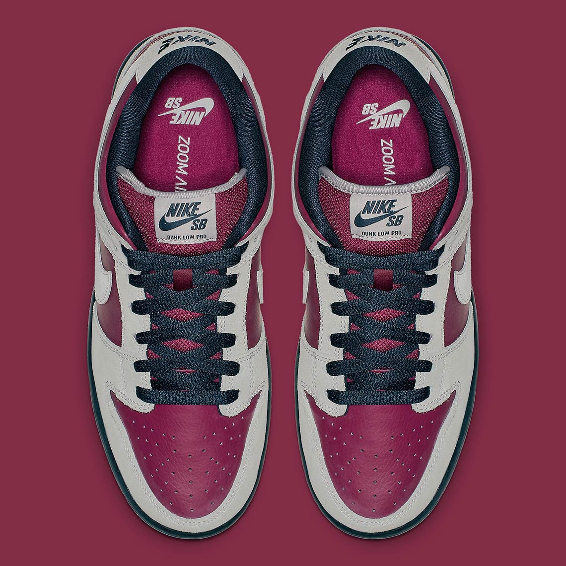 Nike SB Dunk Low Maroon + Grey Release 
