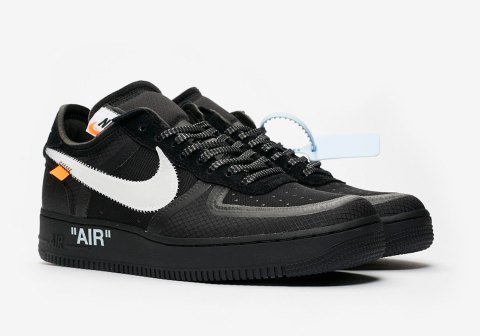 Off White Nike Air Force 1 Low Kids Black + Volt | SneakerNews.com