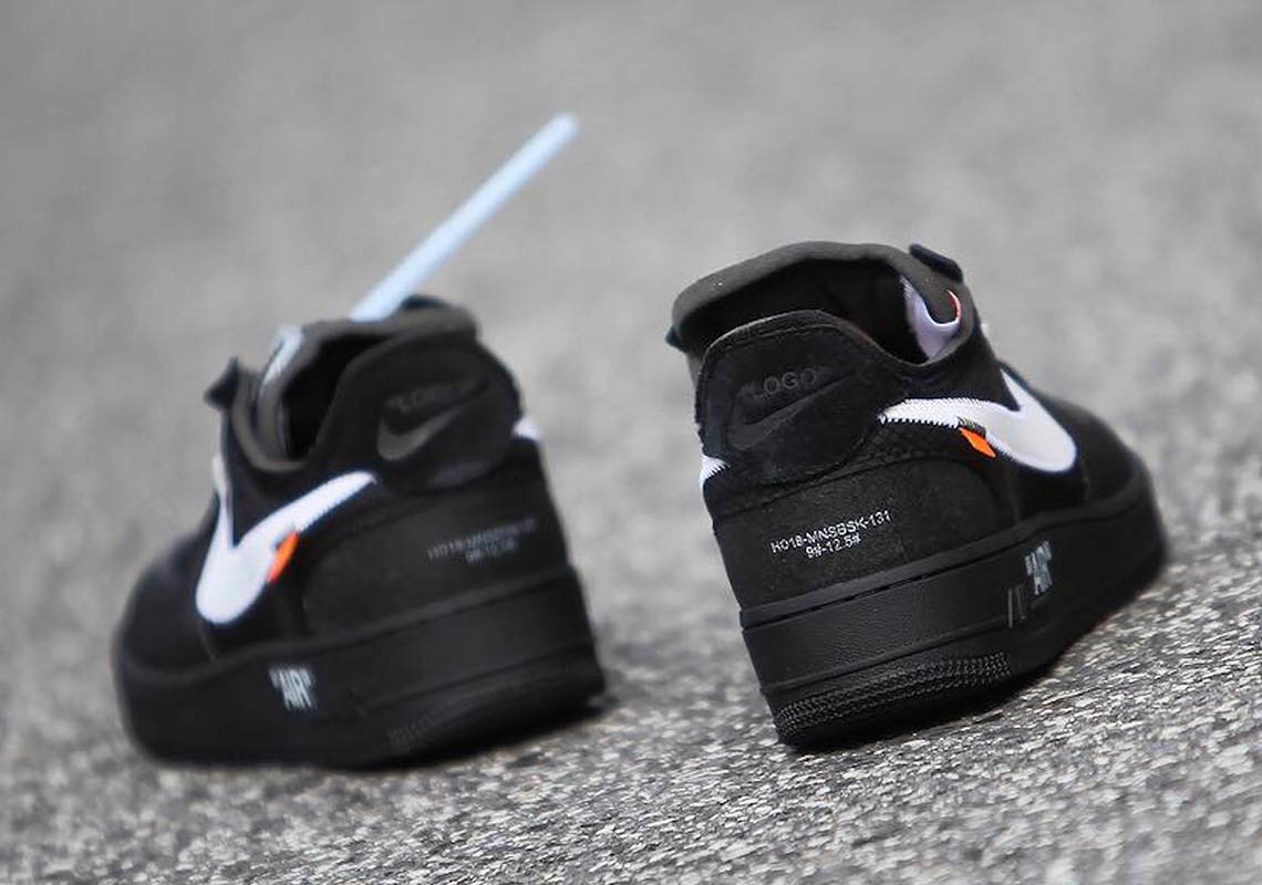 Off White Nike Air Force 1 Low Black Ao4606 001 1