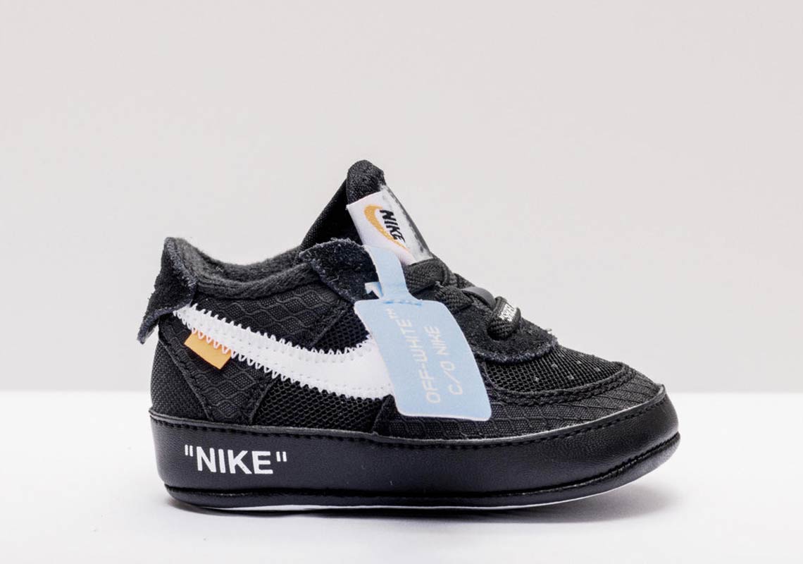 Off White Nike Air Force 1 Low Black Kids 1