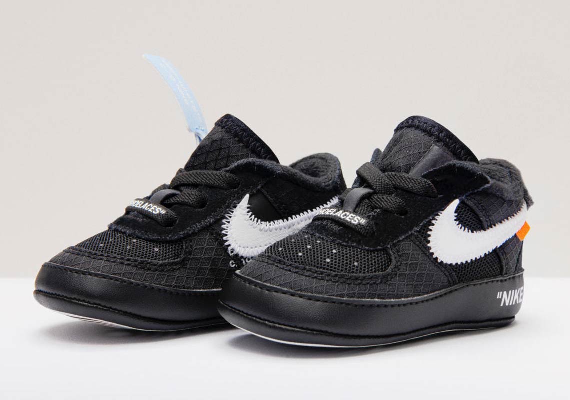 Off White Nike Air Force 1 Low Black Kids 2