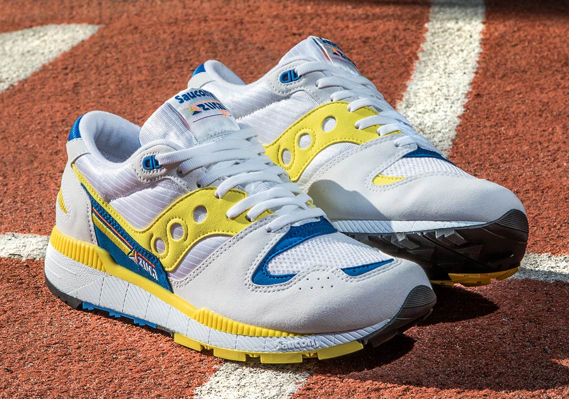 Saucony azura shop yellow blue