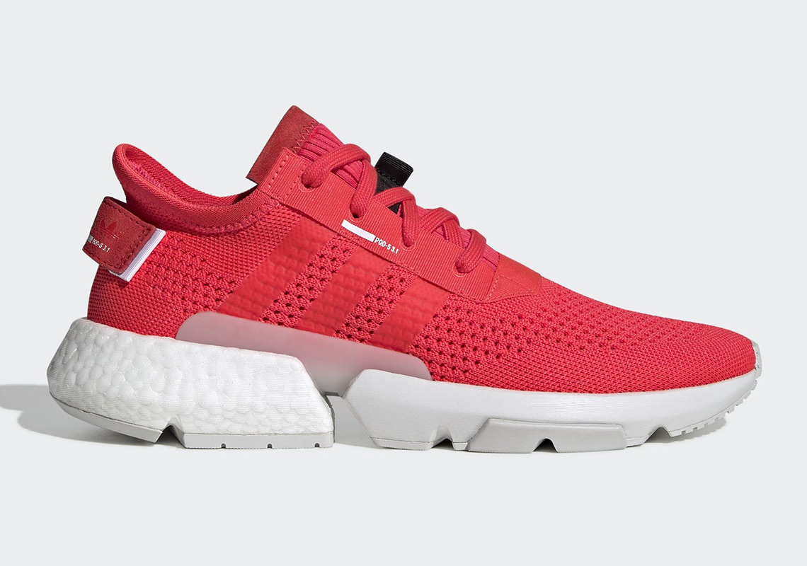 The adidas POD s3.1 "Shock Red" Utilizes A Retro-Themed Knit Pattern