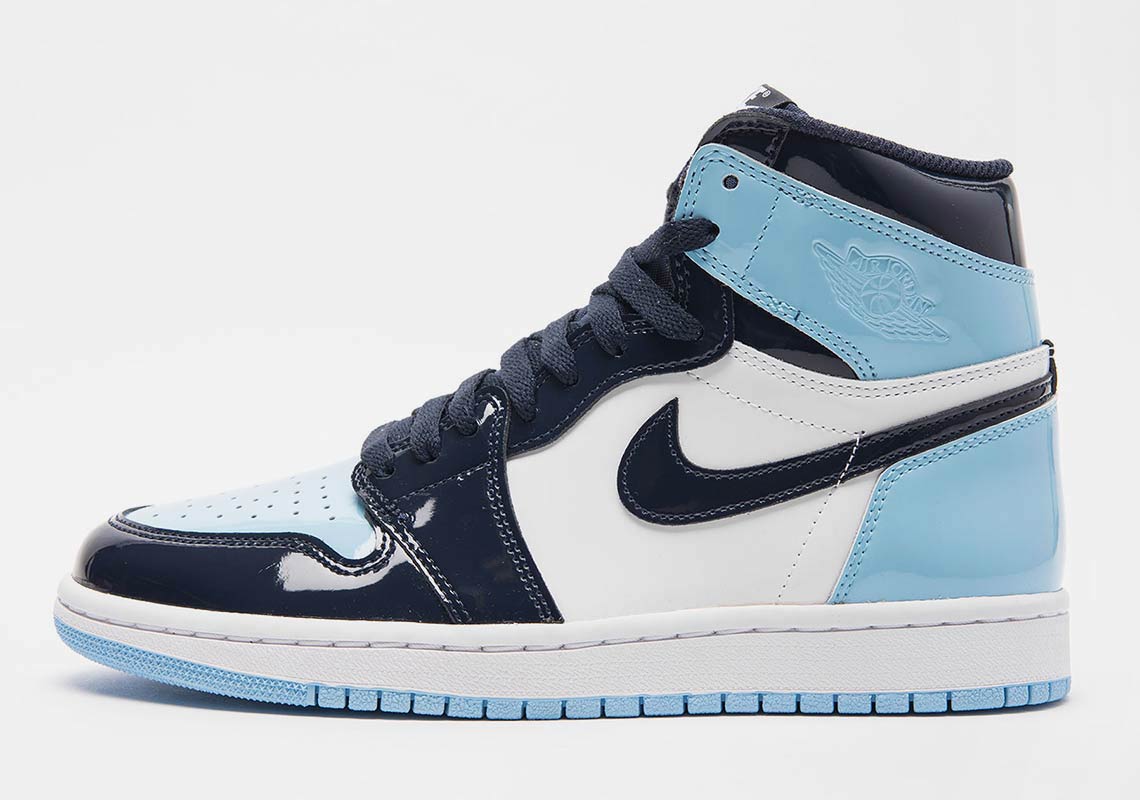 air jordan 1 unc blue chill patent leather