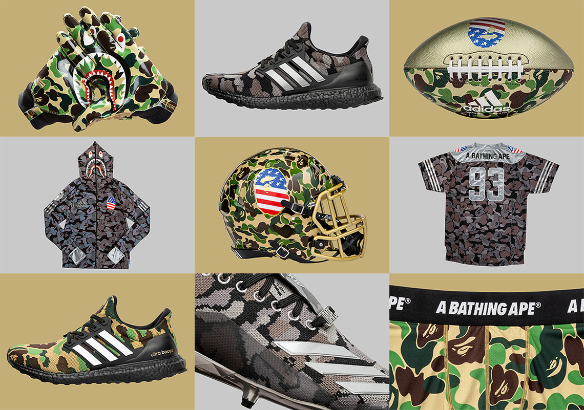 sticker gap go BAPE adidas Super Bowl Collection How To Buy | SneakerNews.com