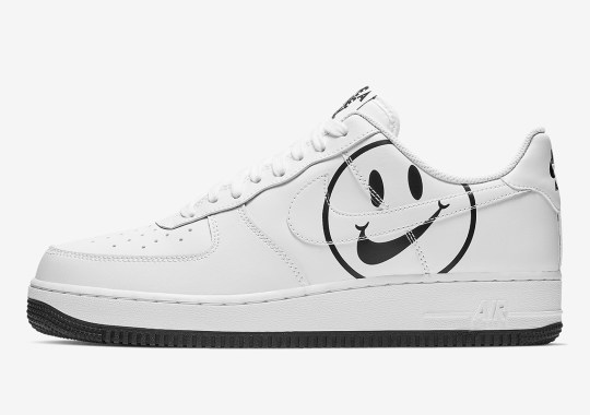 The “Have A Nike Day” Smiley Face Appears On The Nike Air Force 1