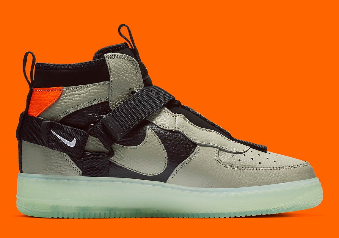 Nike air force 1 utility outlet mid spruce fog black