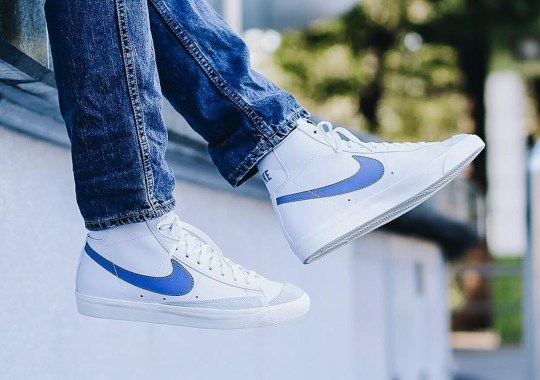 The Nike Blazer Mid Vintage ’77 Is Also Appearing With Blue Swoosh Logos