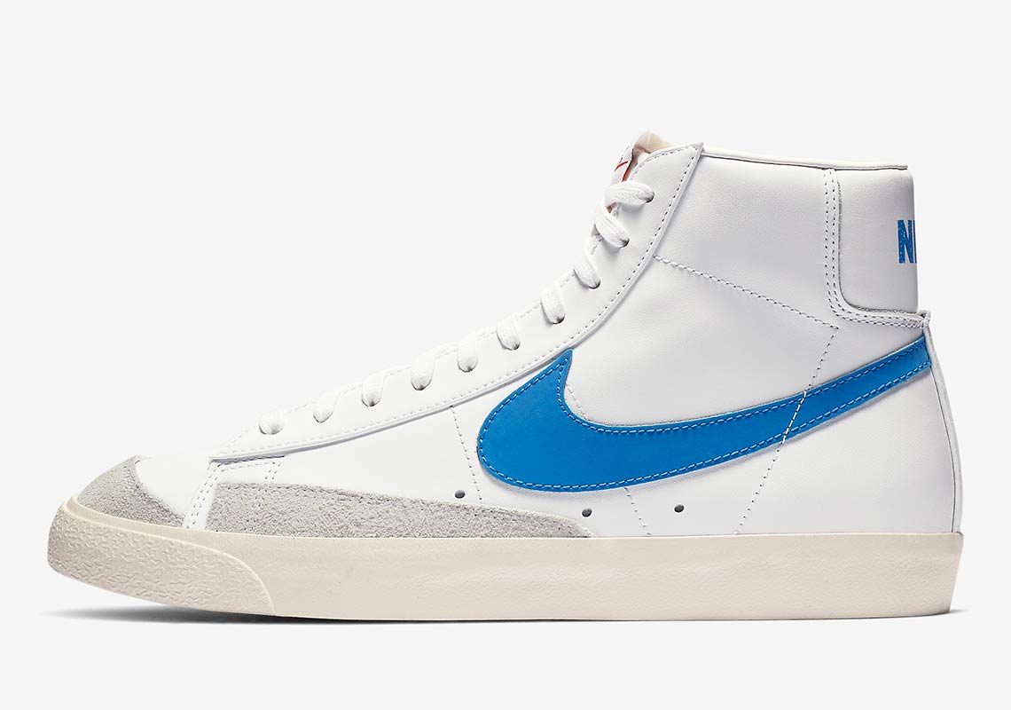 Nike Blazer Mid Vintage White Blue Bq6806 400 5