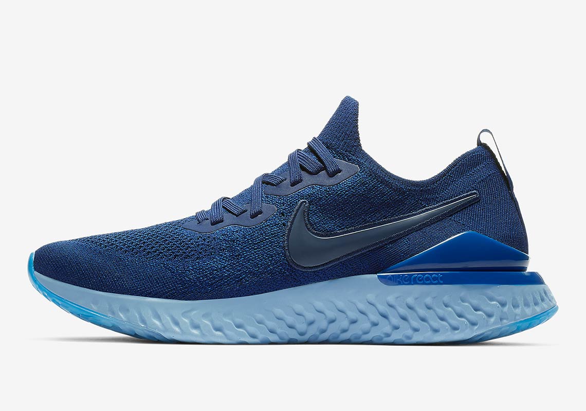 nike epic react flyknit 2 hydrogen blue sapphire hyper pink