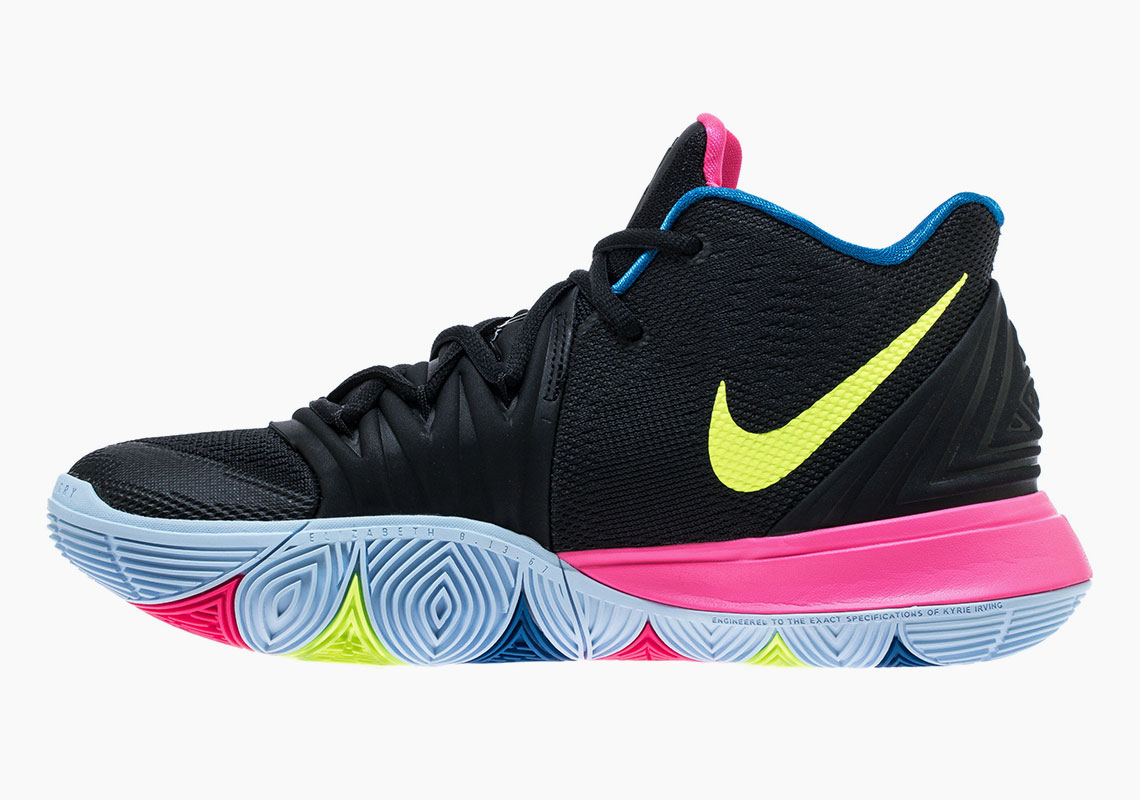 kyrie 5 black volt pink