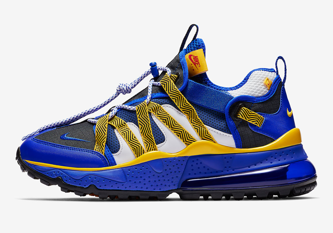 A First Look At The Nike Air Max 270 Flyknit Blue Yellow •