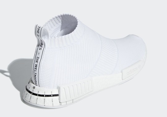 adidas crimson Adds Another Timeline Graphic To A White NMD City Sock