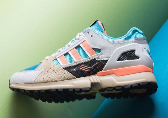The adidas ZX 10.000C Appears With Light Blue & Coral Orange Accents