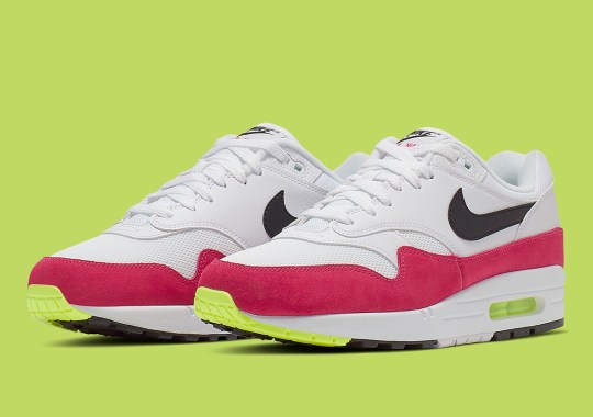This Nike Air Max 1 Features Bold Volt And Rush Pink Accents