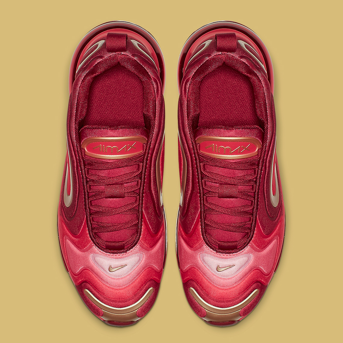 red and gold air max 720