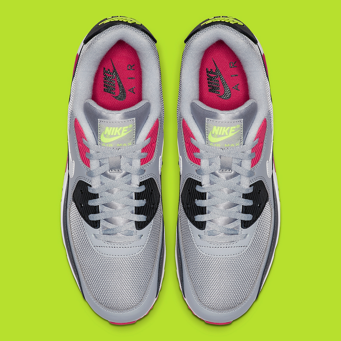 Nike Air Max 90 Grey Pink Volt Aj1285 020 1
