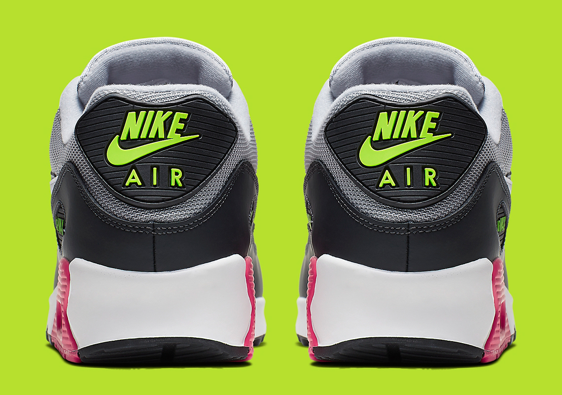 Nike Air Max 90 Grey Pink Volt Aj1285 020 6