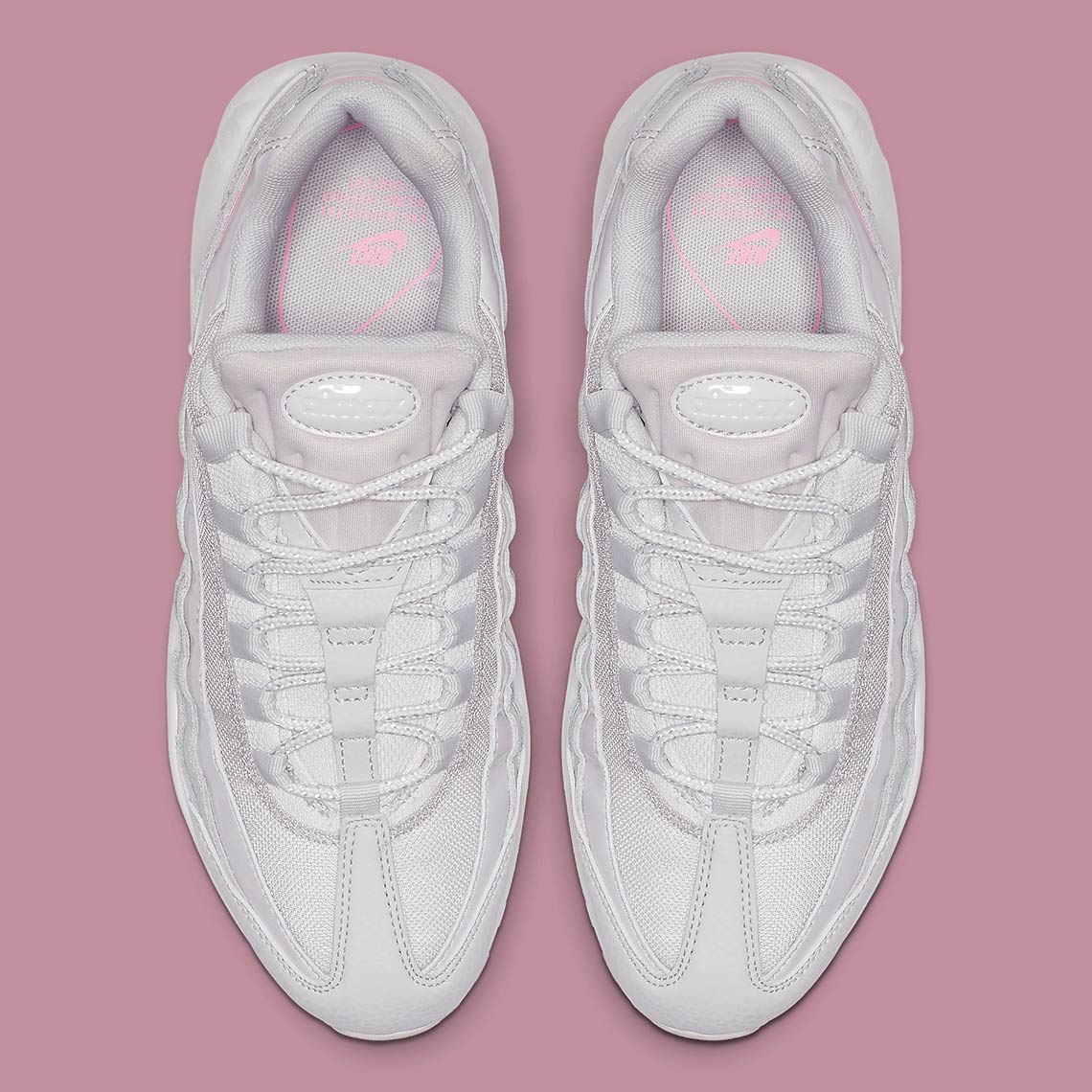 Nike Air Max 95 Womens White Pink Aq4138 002 5