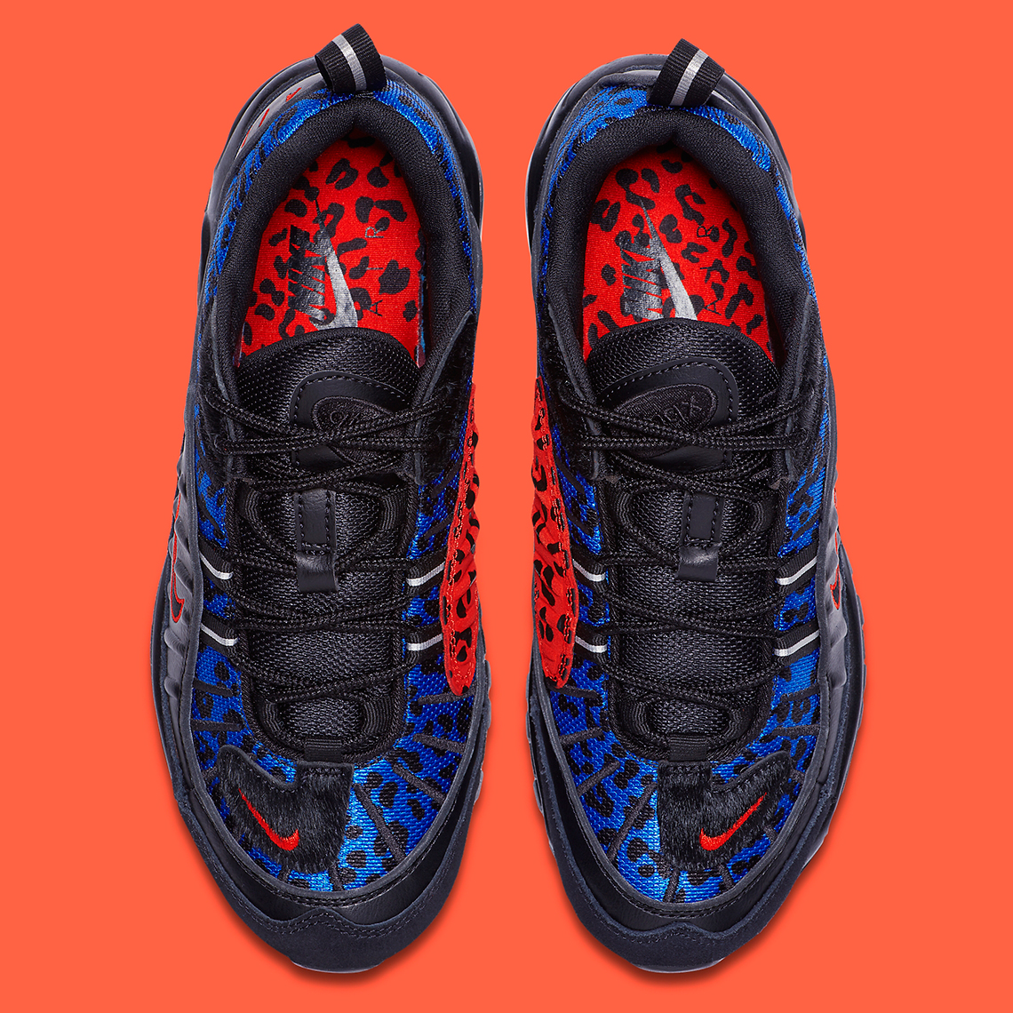 Nike Air Max 98 Womens Leopard Black Blue Red Bv1978 001 11