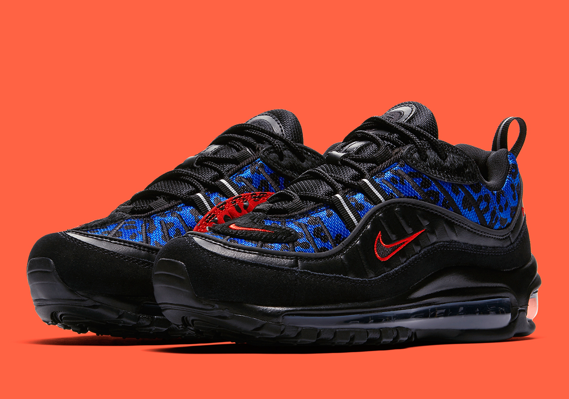 black and red air max 98