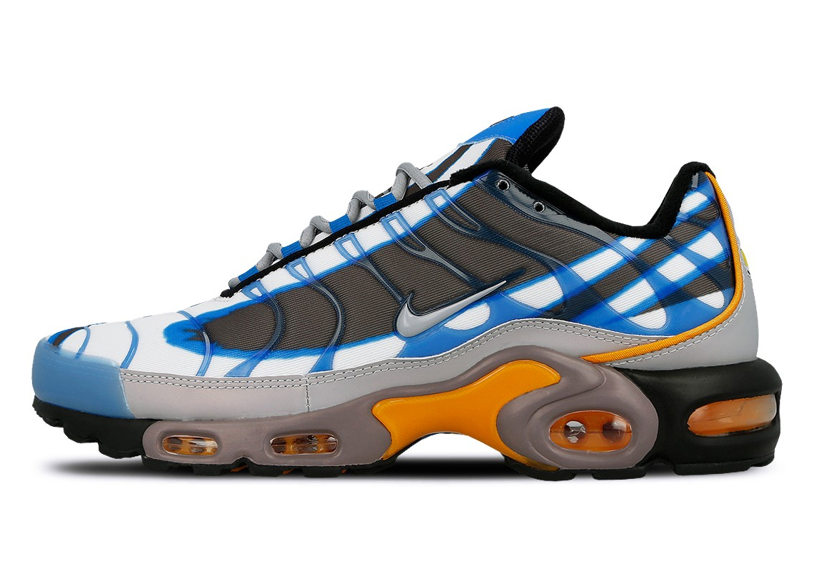 nike air max plus blue orange white