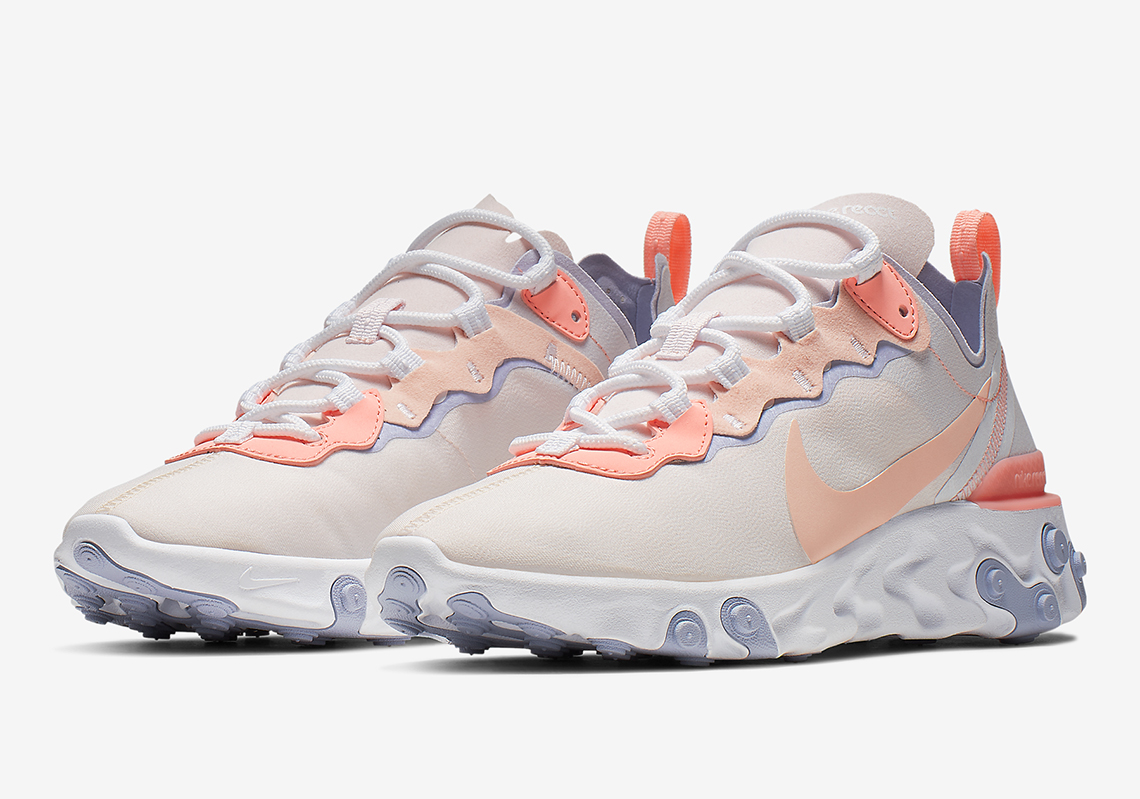 nike react element 55 washed coral