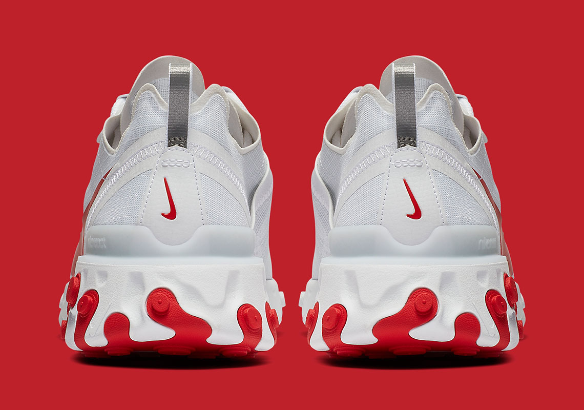 Nike react element white red online