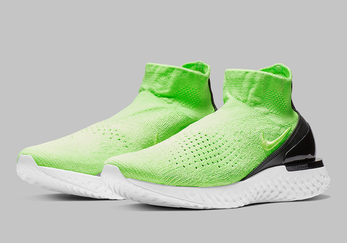 Nike Rise React Flyknit Lime Blast 