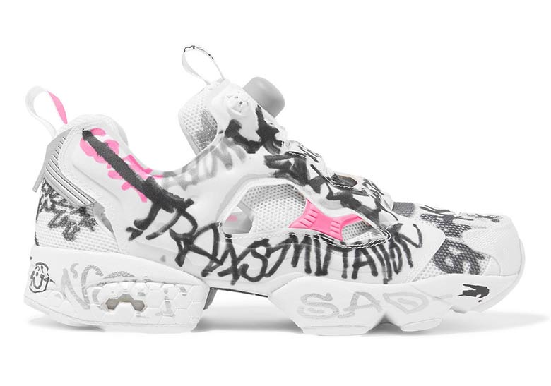 Vetements Reebok Instapump Fury White Black Pink 2