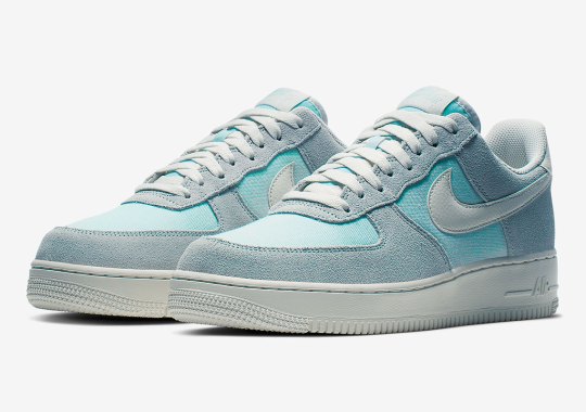 The Nike Air Force 1 Low Appears In Icy Blue Suede And Canvas