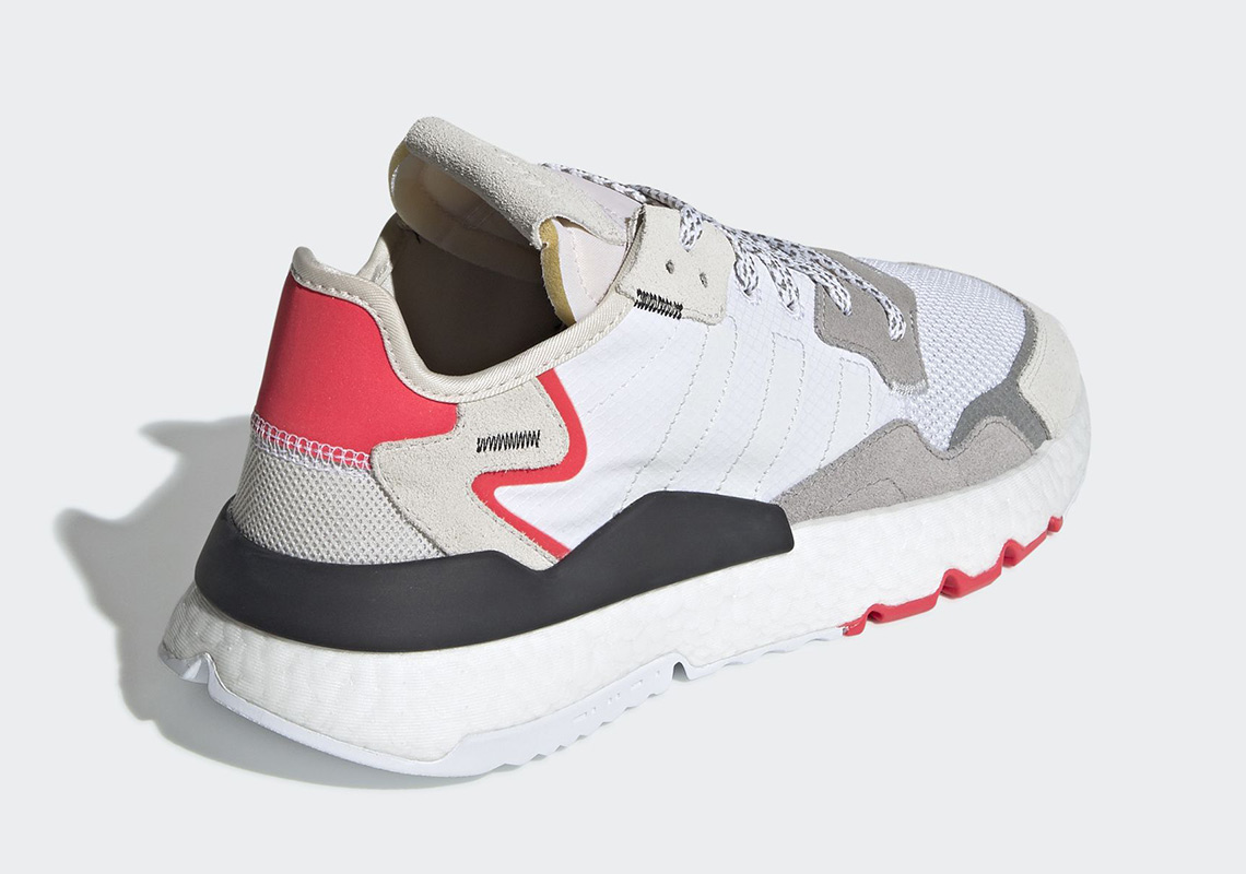 Adidas Nite Jogger In &quot;Light Grey/Red&quot; Will Reportedly Drop Next Month