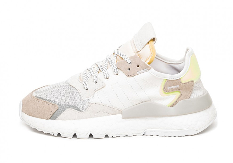 Adidas originals off white and yellow nite jogger clearance trainers