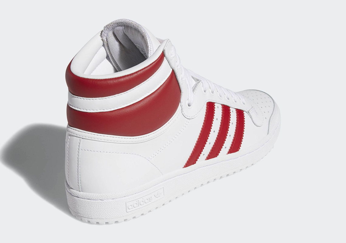 adidas top ten white red