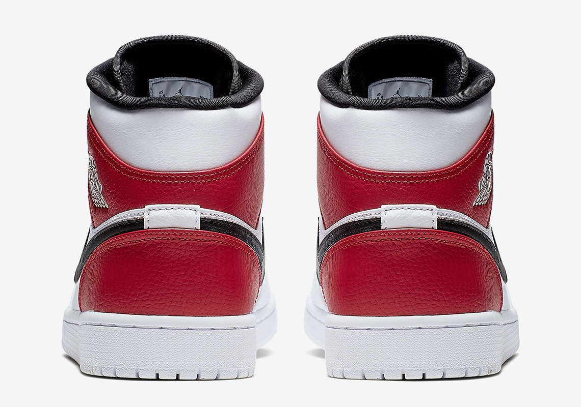 Jordan 1 Mid White Red Black 554724-116 Info | SneakerNews.com