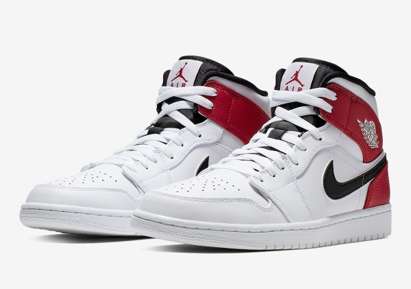 Jordan 1 Mid White Red Black 554724-116 Info | SneakerNews.com