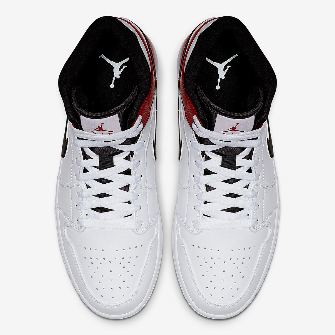 Jordan 1 Mid White Red Black 554724-116 Info | SneakerNews.com