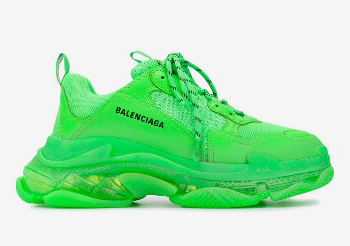 Balenciaga Triple S Neon Green Release 
