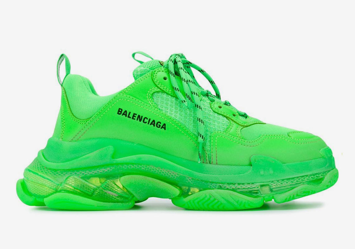 balenciaga triple s blue green