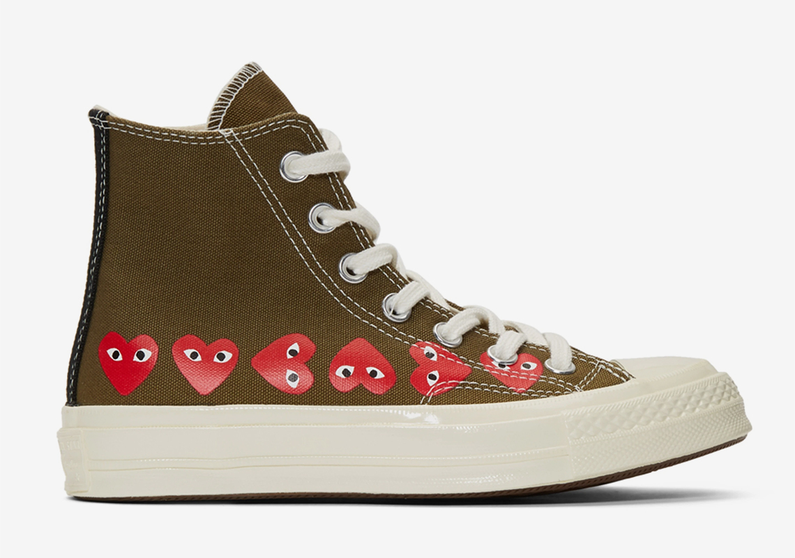 comme de garcons multi heart converse