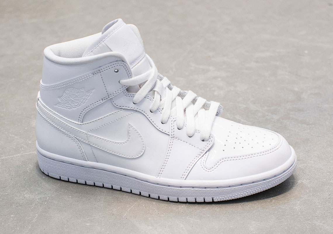 white patent leather jordans