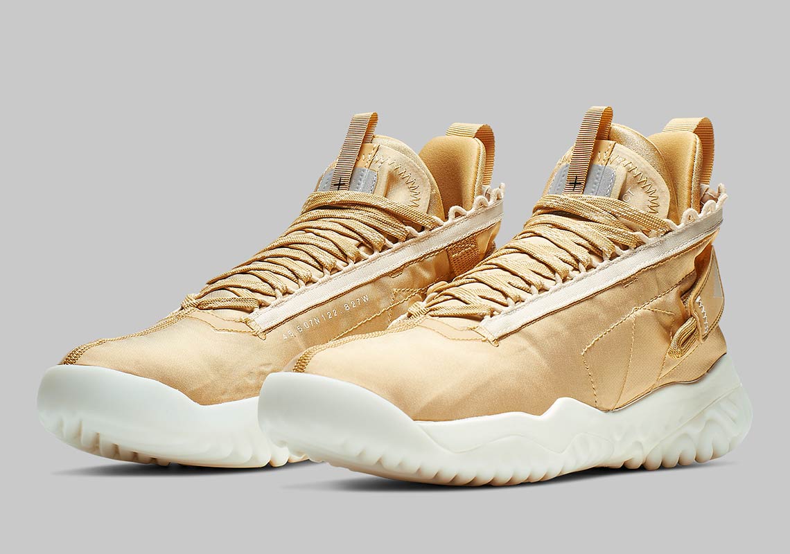 The Jordan Proto React Appears In A Golden Hue