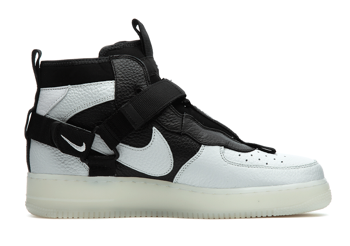 Nike air force 1 mid utility white sales black