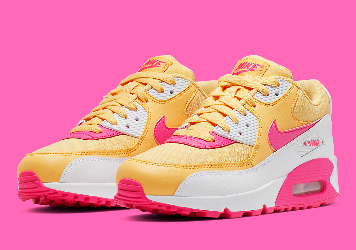 Nike Air Max 90 Women's Yellow Pink 
