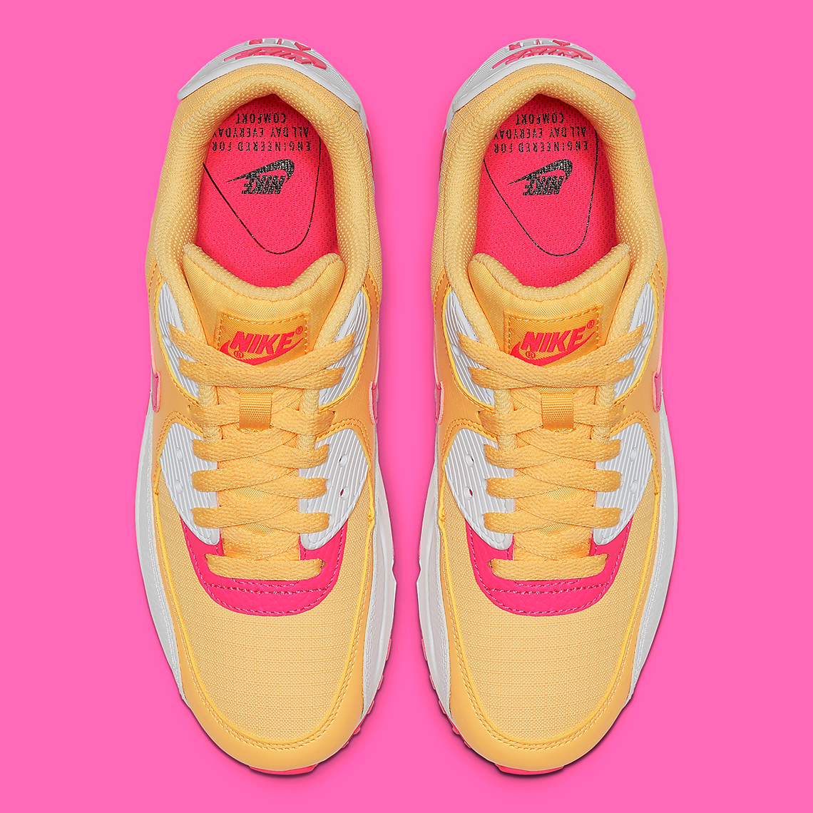 air max 90 pink and yellow
