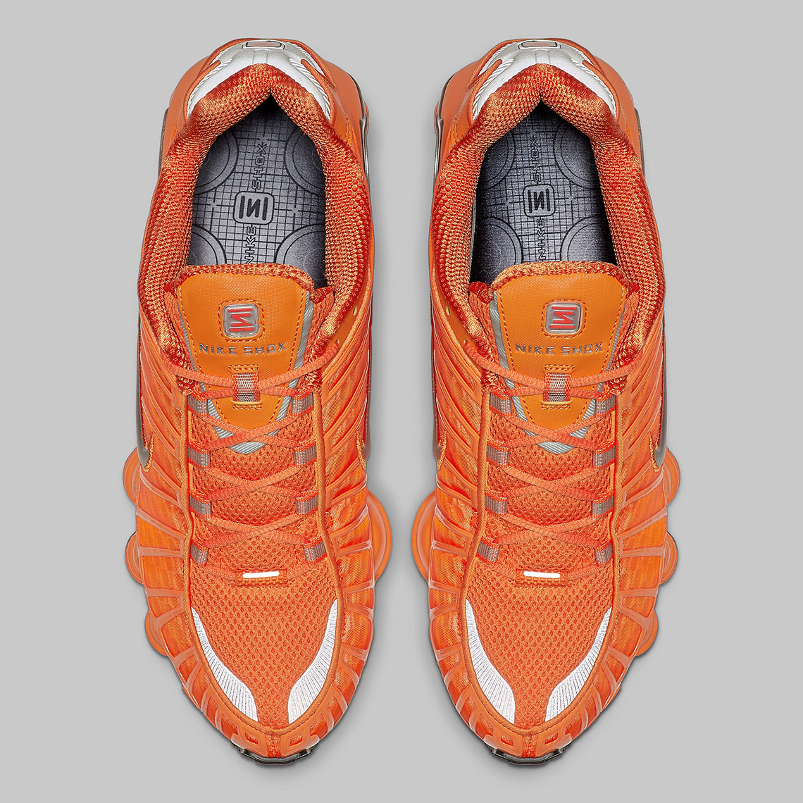 Orange nike shop shox tl