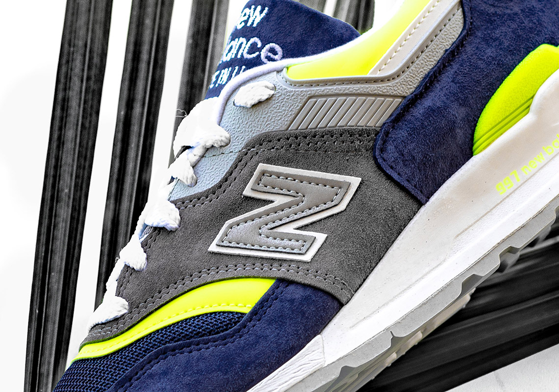 navy blue and yellow new balance