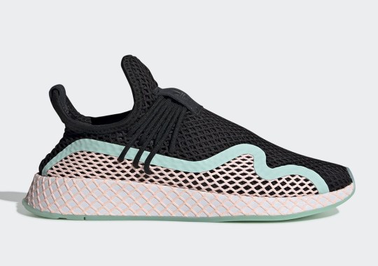 The green adidas Deerupt Runner S Adds Clear Orange And Mint Pantlays