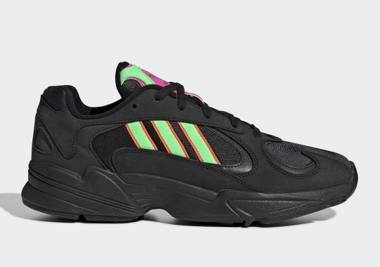 The adidas Yung-1 Pairs Neon Accents With A Triple Black Upper