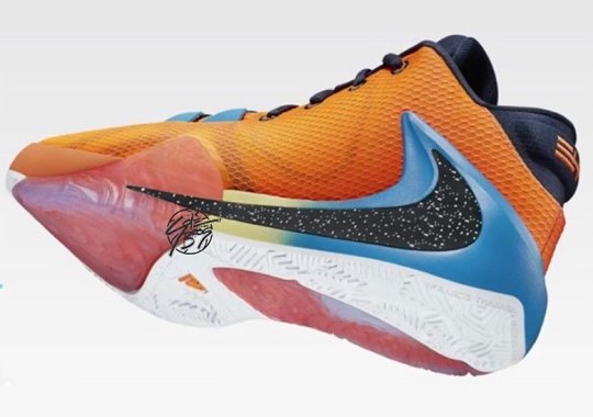 Giannis Antetokounmpo’s Nike Freak 1 Revealed In Orange And Blue